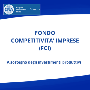 Bando FCI a settembre apertura sportello