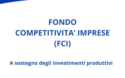 Bando FCI a settembre apertura sportello