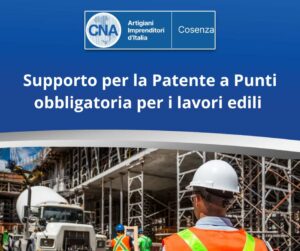 CNA COSENZA PRONTA A DARE SUPPORTO PER LA PATENTE A PUNTI